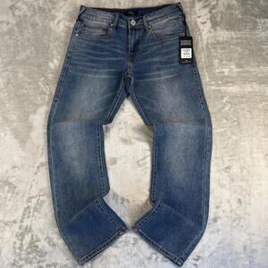 New With Tags NWT True Religion Ricky Relaxed Straight Jeans 30x29 Hip Hop Blue
